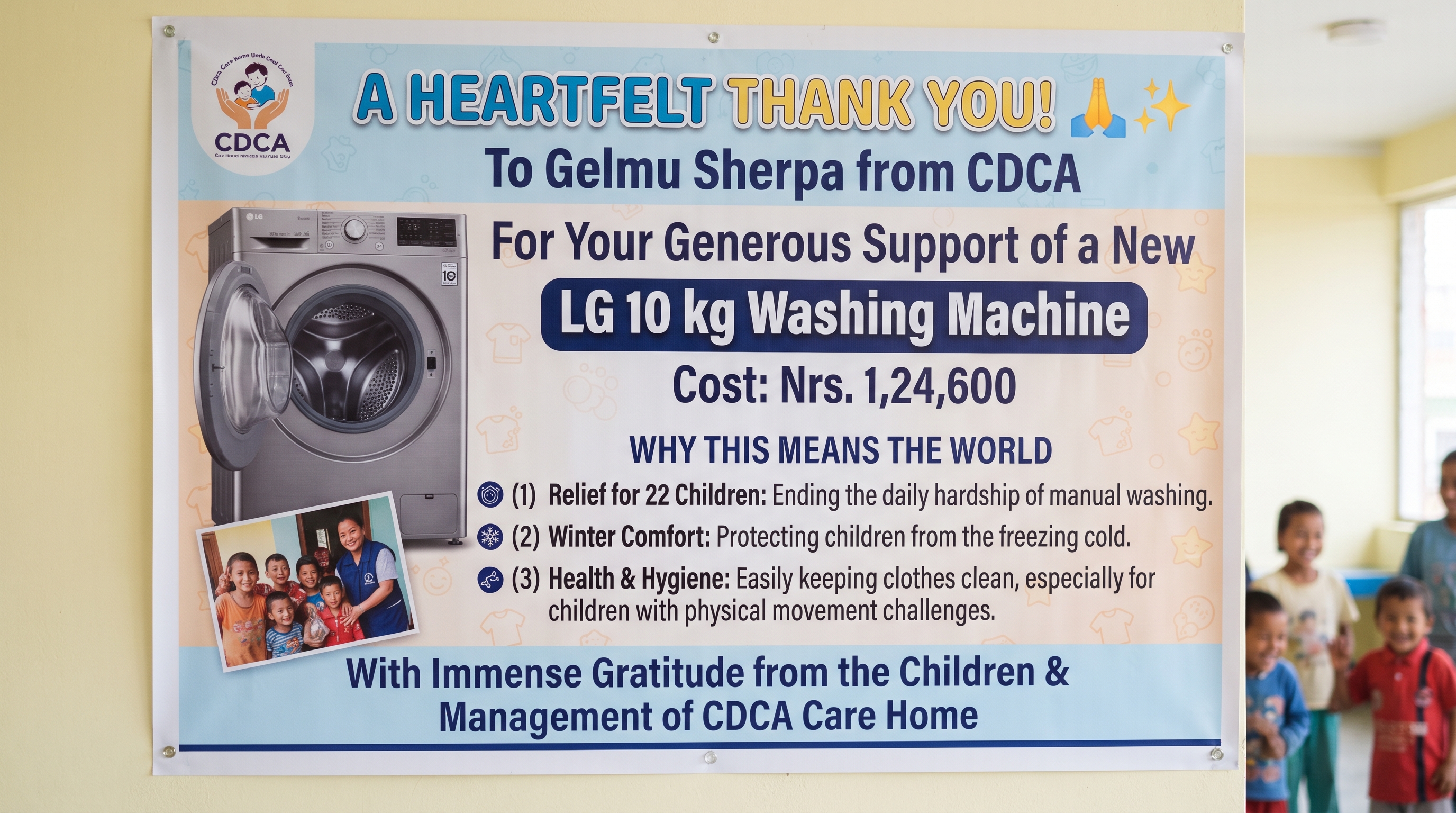 Support for Washing Machine